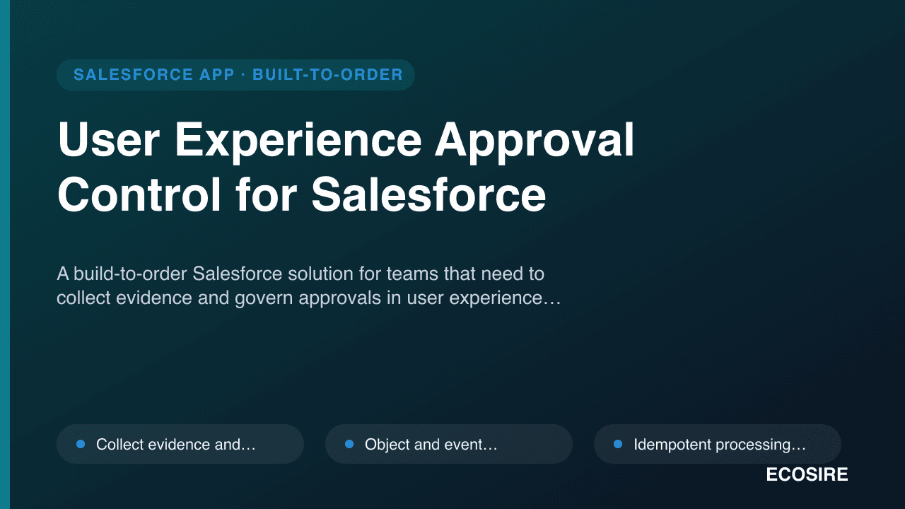 User Experience Approval Control for Salesforce