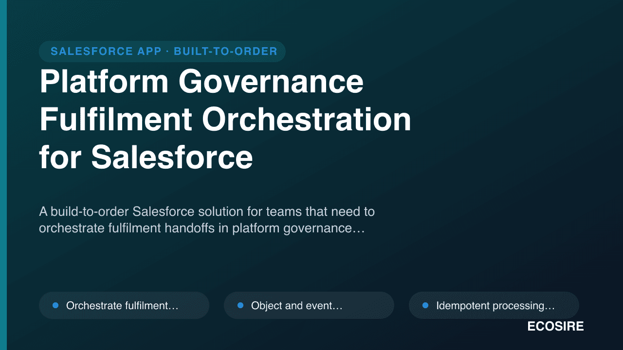 Platform Governance Fulfilment Orchestration for Salesforce
