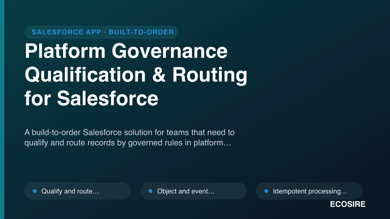 Platform Governance Qualification & Routing for Salesforce