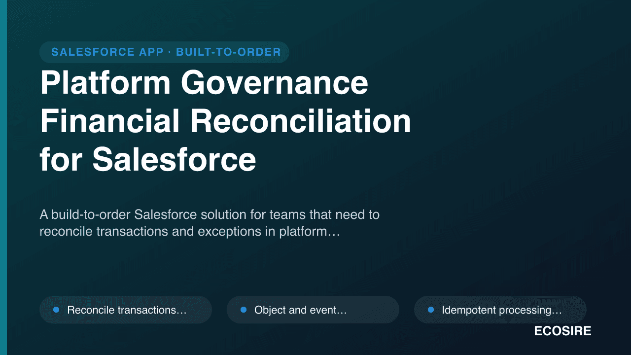 Platform Governance Financial Reconciliation for Salesforce
