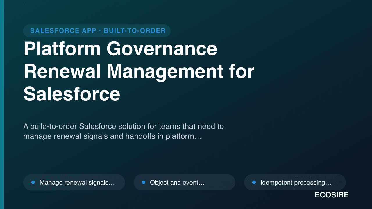 Platform Governance Renewal Management for Salesforce