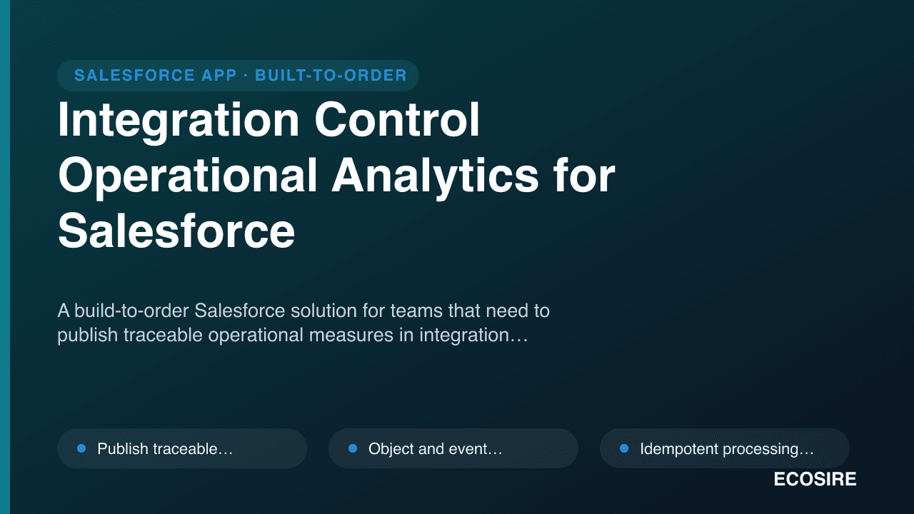 Integration Control Operational Analytics for Salesforce