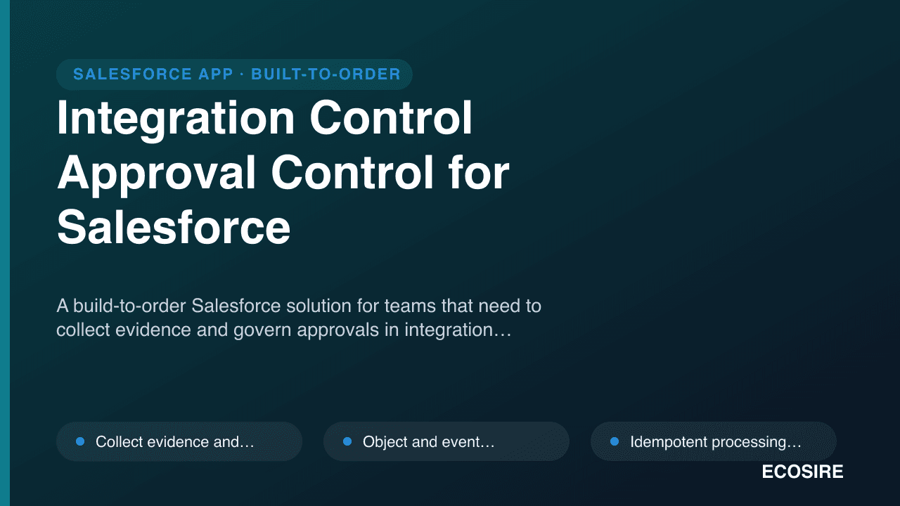 Integration Control Approval Control for Salesforce