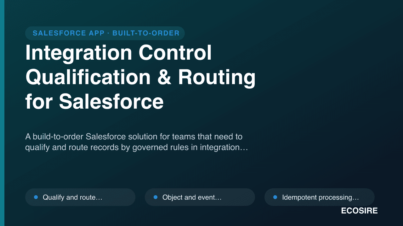 Integration Control Qualification & Routing for Salesforce