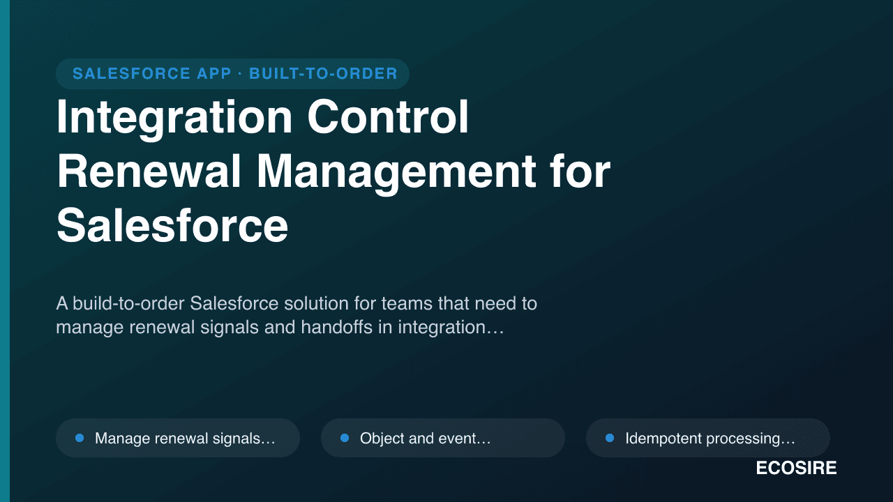 Integration Control Renewal Management for Salesforce
