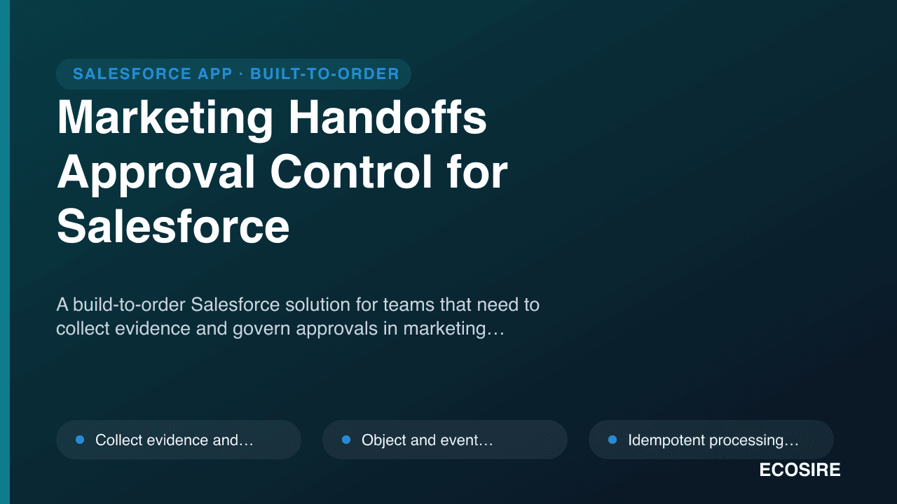 Marketing Handoffs Approval Control for Salesforce