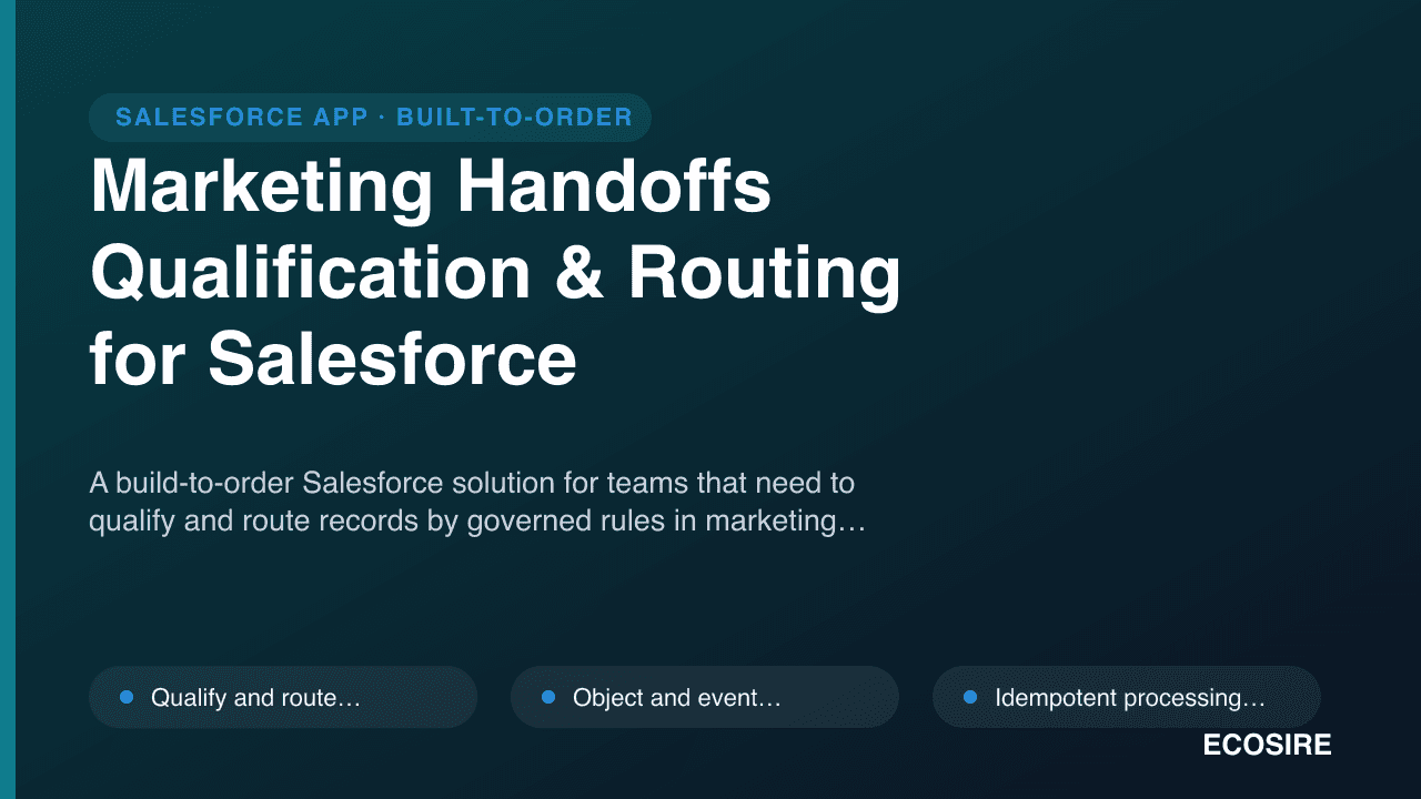 Marketing Handoffs Qualification & Routing for Salesforce