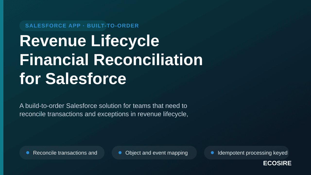 Revenue Lifecycle Financial Reconciliation for Salesforce