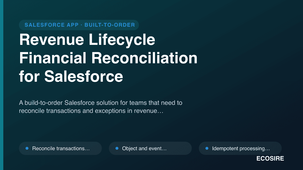 Revenue Lifecycle Financial Reconciliation for Salesforce
