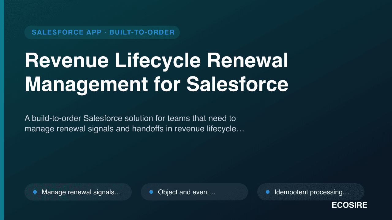 Revenue Lifecycle Renewal Management for Salesforce