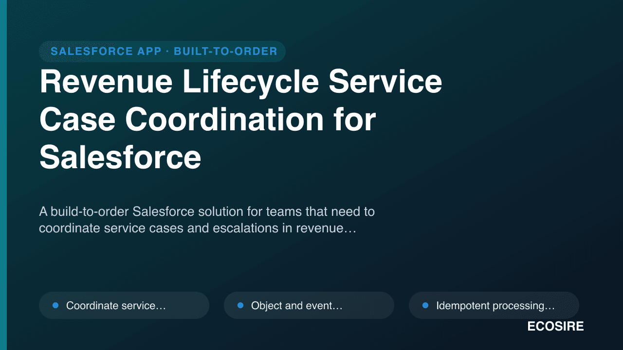 Revenue Lifecycle Service Case Coordination for Salesforce