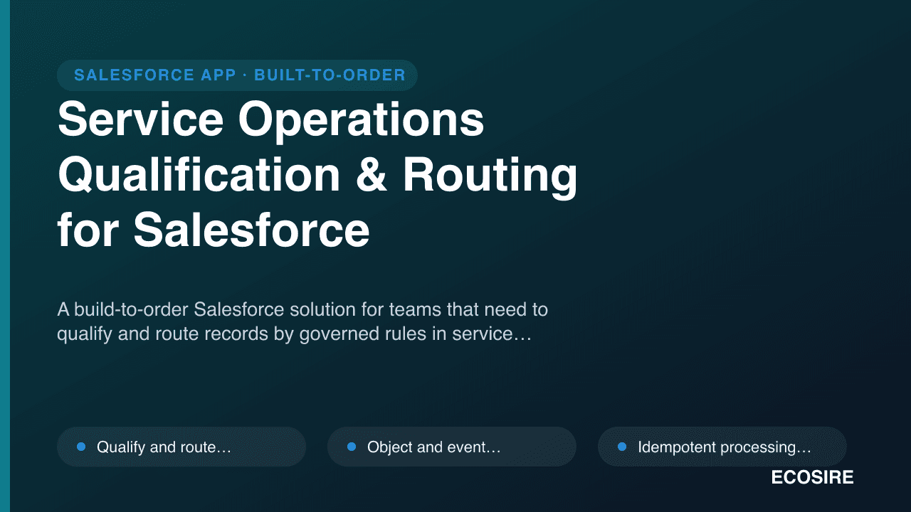 Service Operations Qualification & Routing for Salesforce