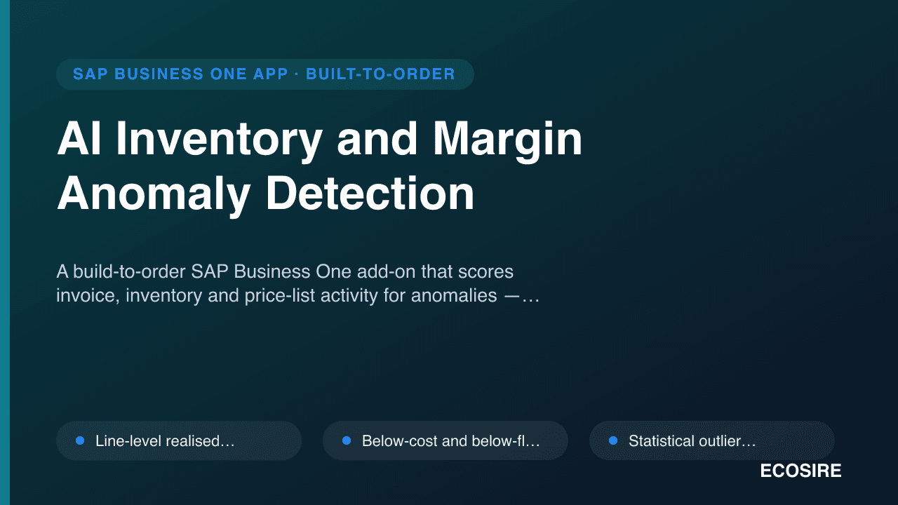AI Inventory and Margin Anomaly Detection