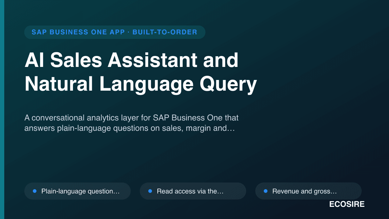 AI Sales Assistant and Natural Language Query