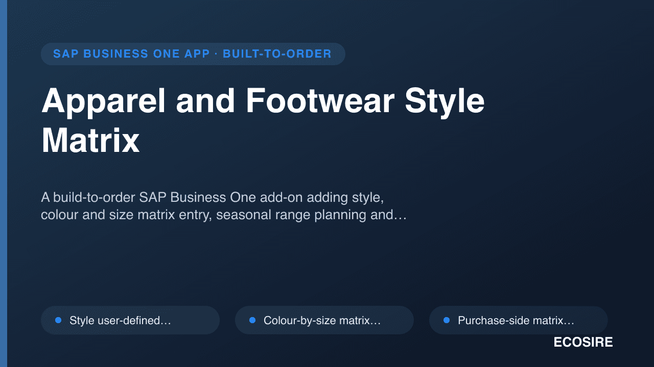 Apparel and Footwear Style Matrix