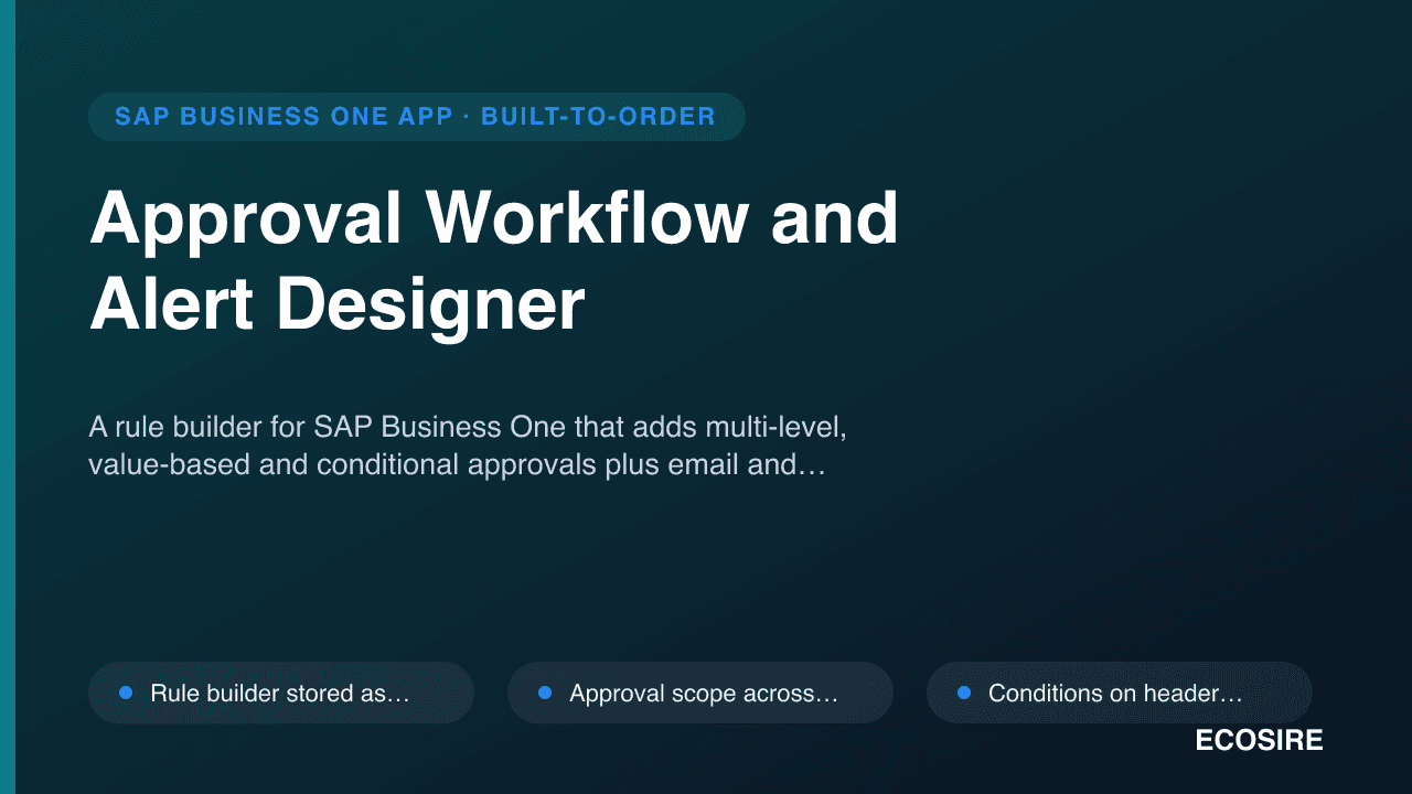 Approval Workflow and Alert Designer
