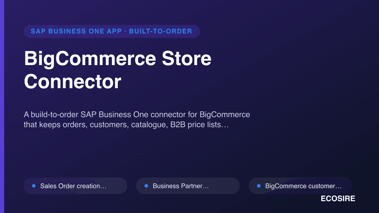 BigCommerce Store Connector