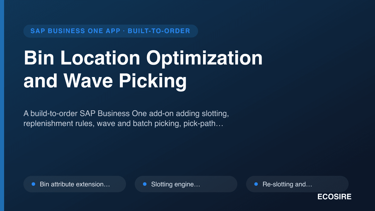 Bin Location Optimization and Wave Picking