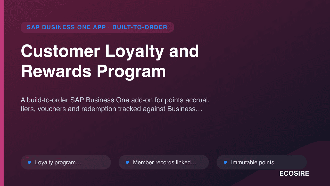 Customer Loyalty and Rewards Program