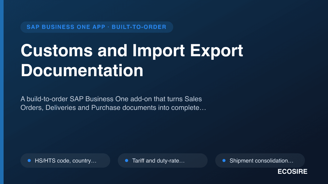 Customs and Import Export Documentation
