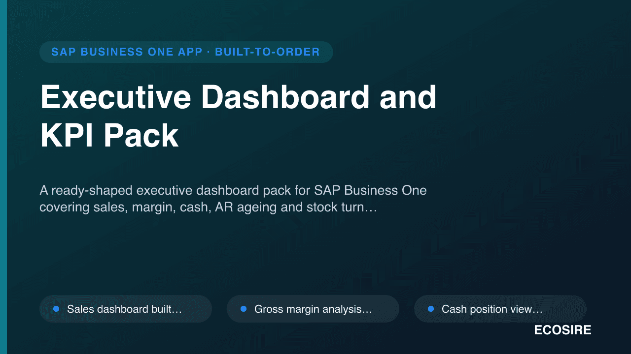 Executive Dashboard and KPI Pack