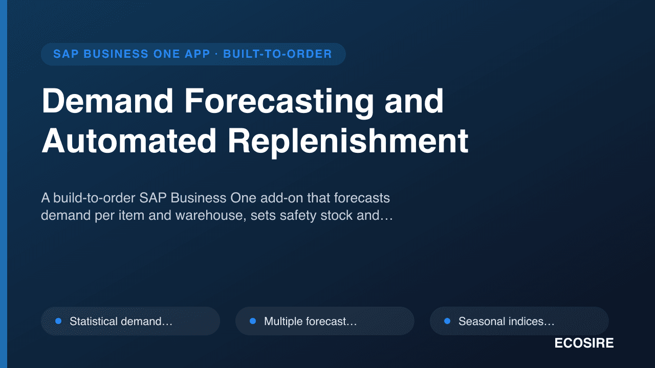Demand Forecasting and Automated Replenishment