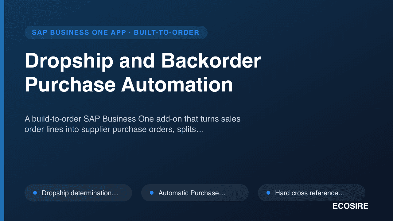 Dropship and Backorder Purchase Automation