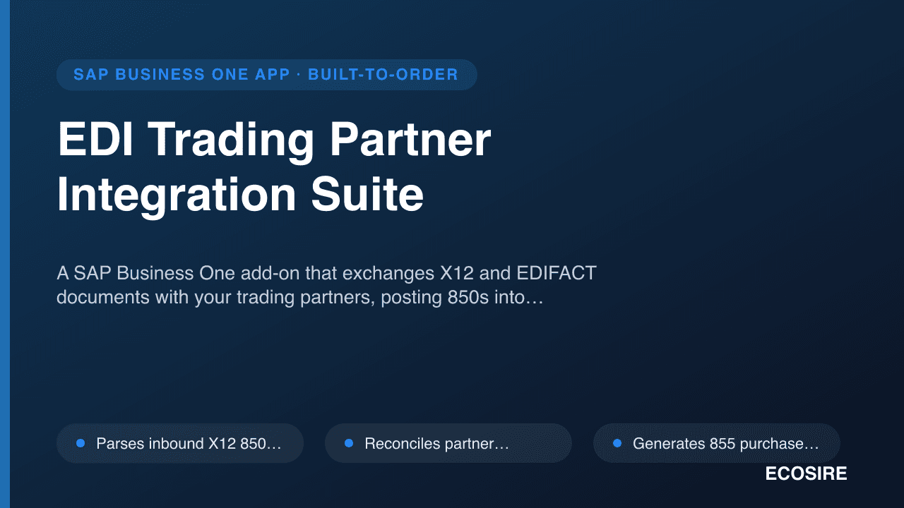EDI Trading Partner Integration Suite