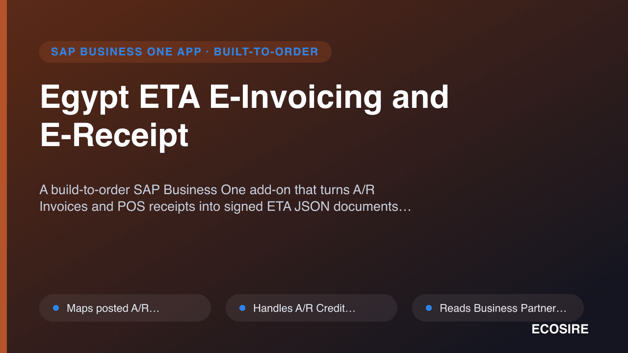 Egypt ETA E-Invoicing and E-Receipt