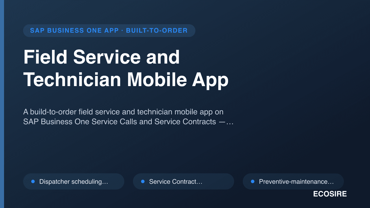 Field Service and Technician Mobile App