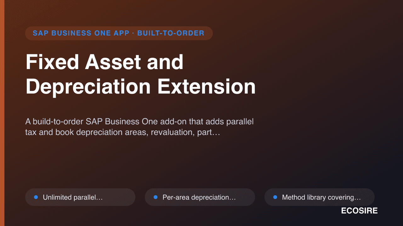 Fixed Asset and Depreciation Extension