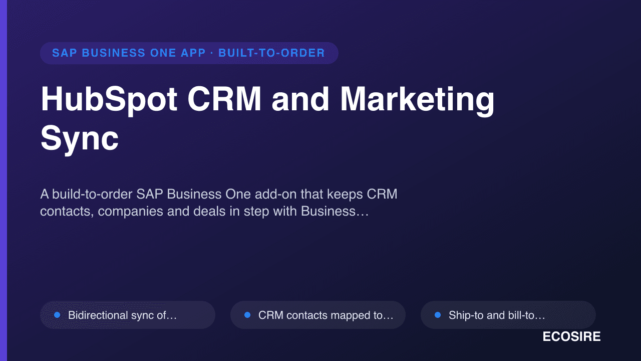 HubSpot CRM and Marketing Sync