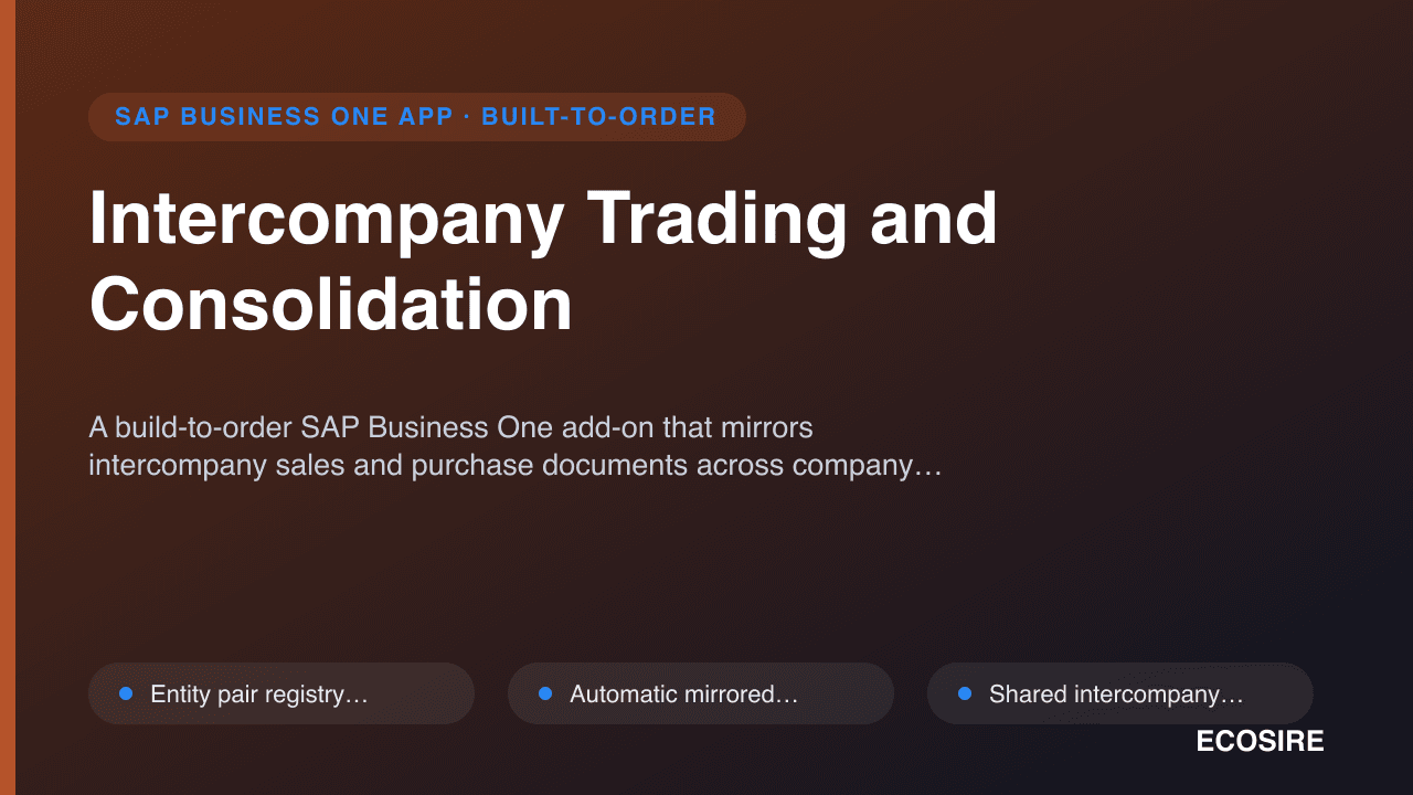 Intercompany Trading and Consolidation