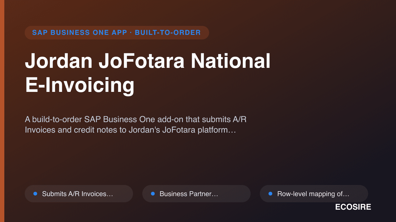 Jordan JoFotara National E-Invoicing