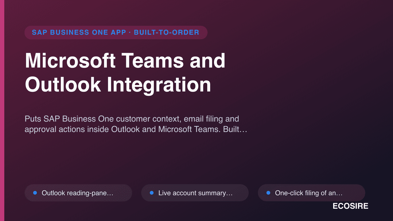 Microsoft Teams and Outlook Integration