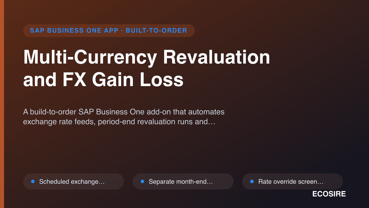 Multi-Currency Revaluation and FX Gain Loss