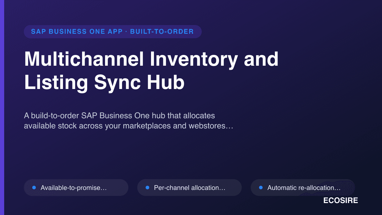 Multichannel Inventory and Listing Sync Hub