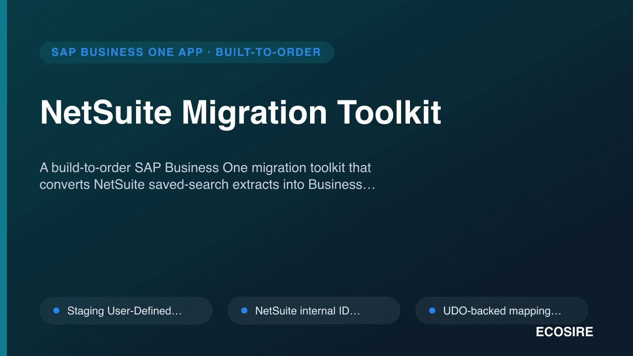 NetSuite Migration Toolkit