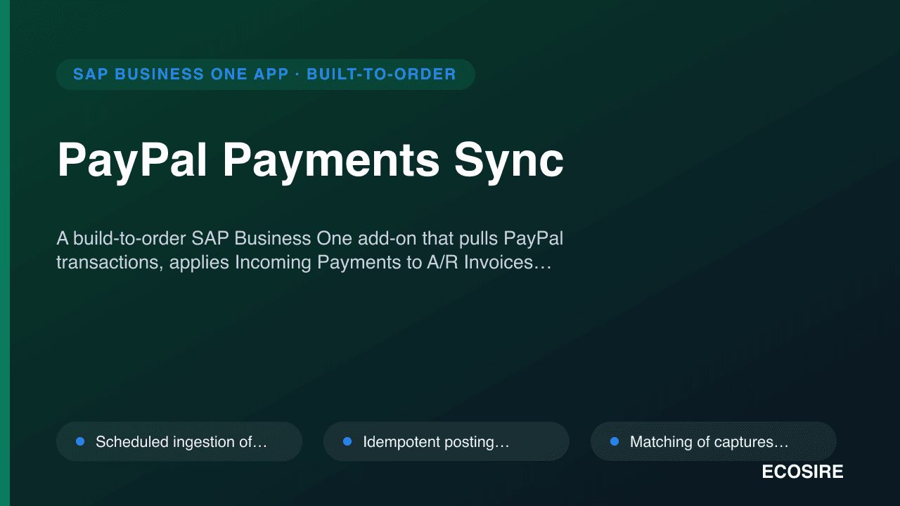 PayPal Payments Sync