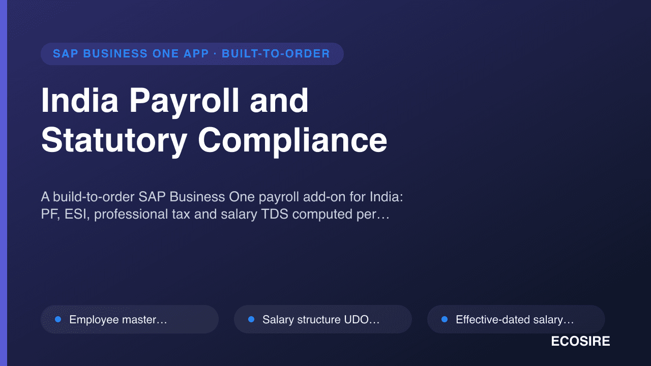India Payroll and Statutory Compliance