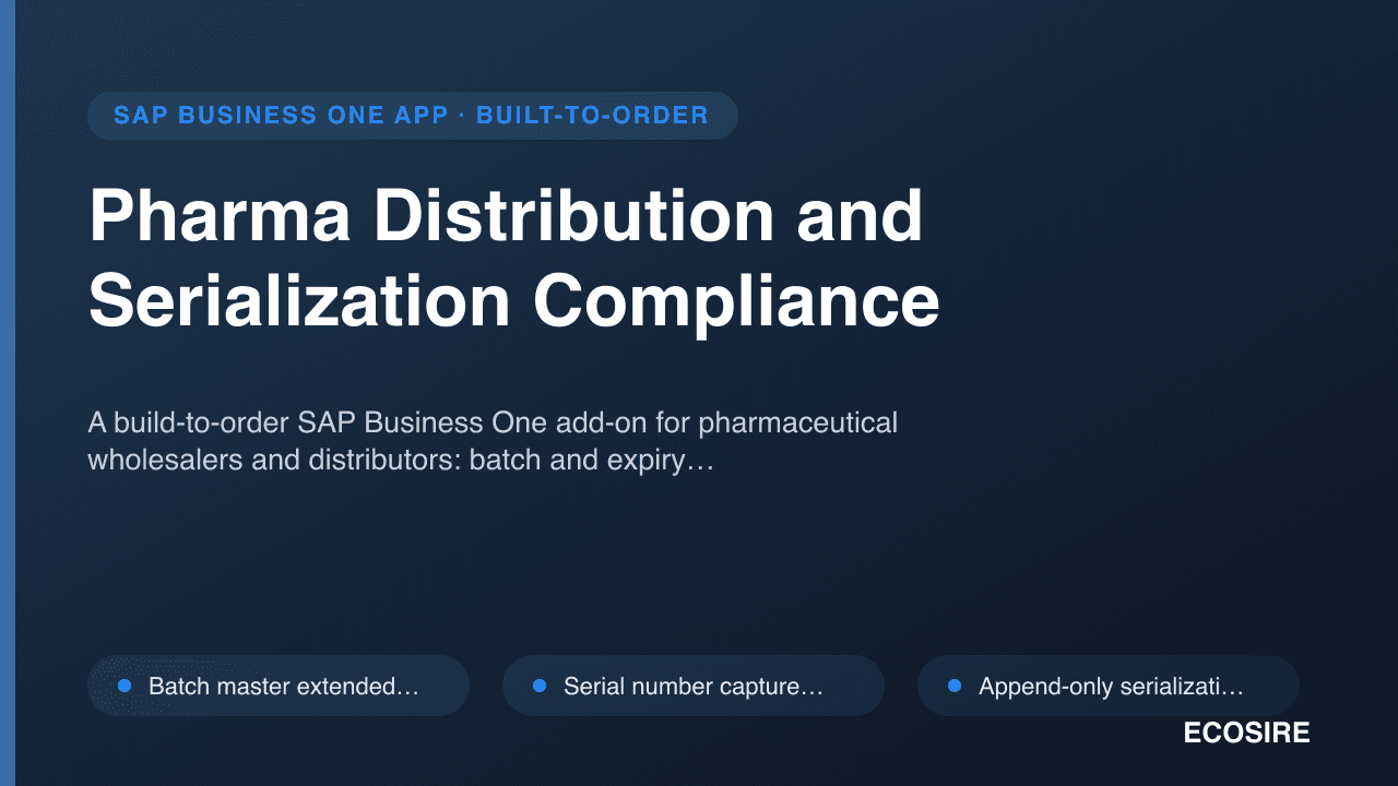 Pharma Distribution and Serialization Compliance