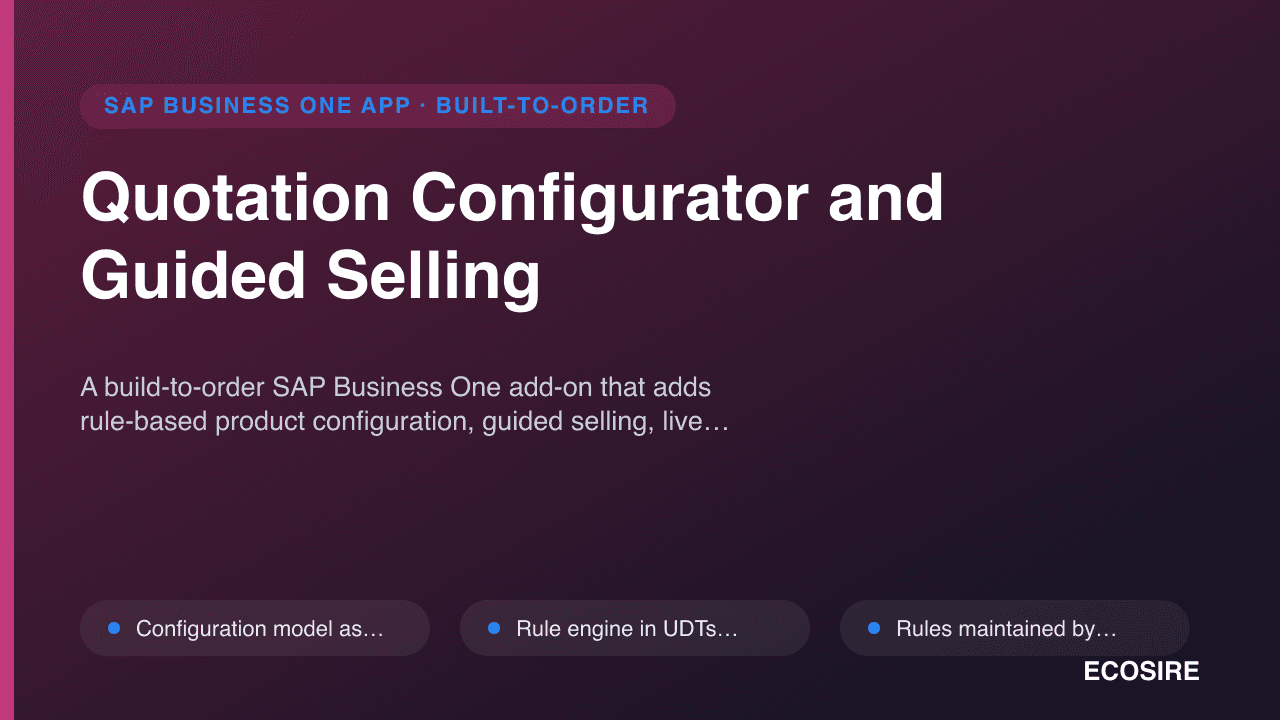 Quotation Configurator and Guided Selling