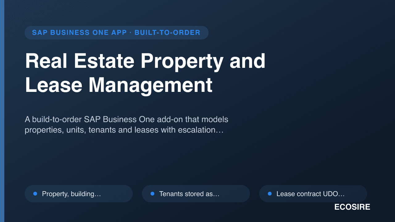 Real Estate Property and Lease Management