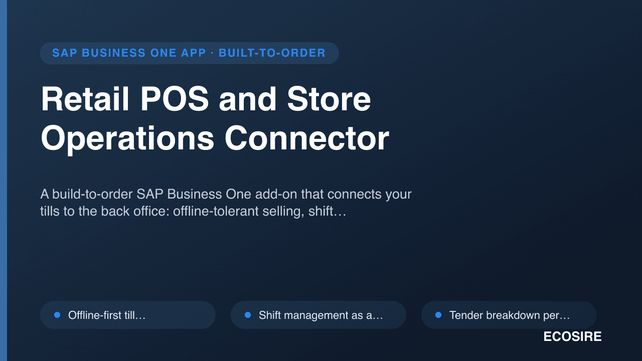Retail POS and Store Operations Connector