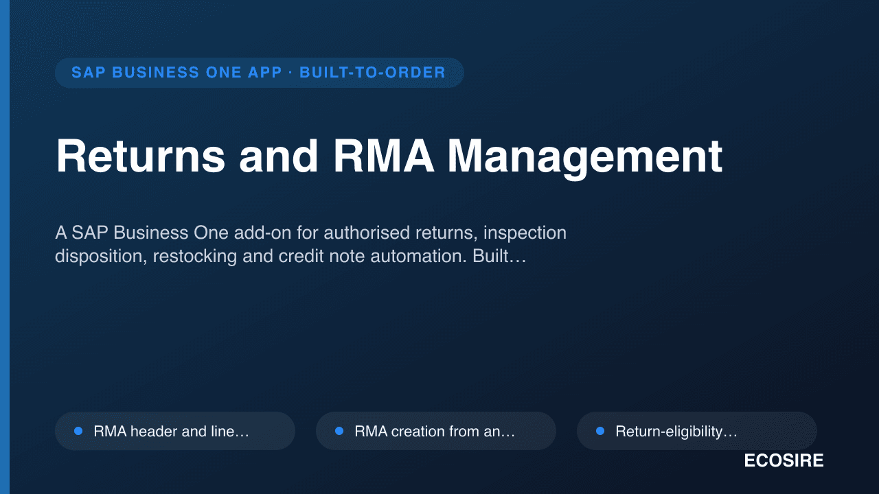 Returns and RMA Management