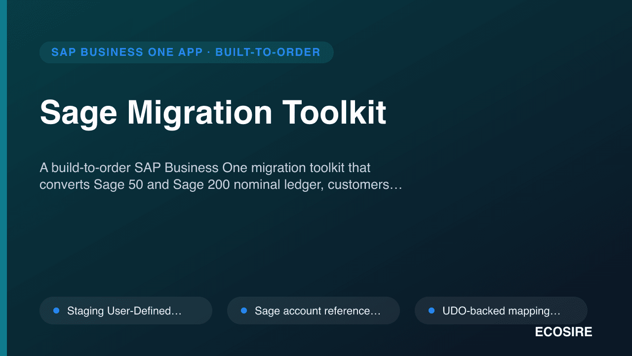 Sage Migration Toolkit