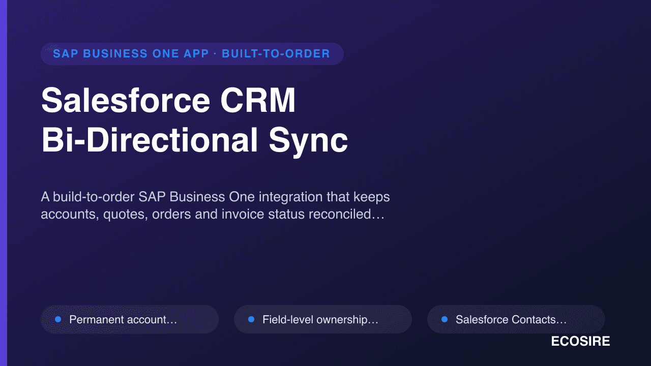 Salesforce CRM Bi-Directional Sync