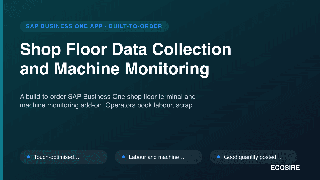Shop Floor Data Collection and Machine Monitoring