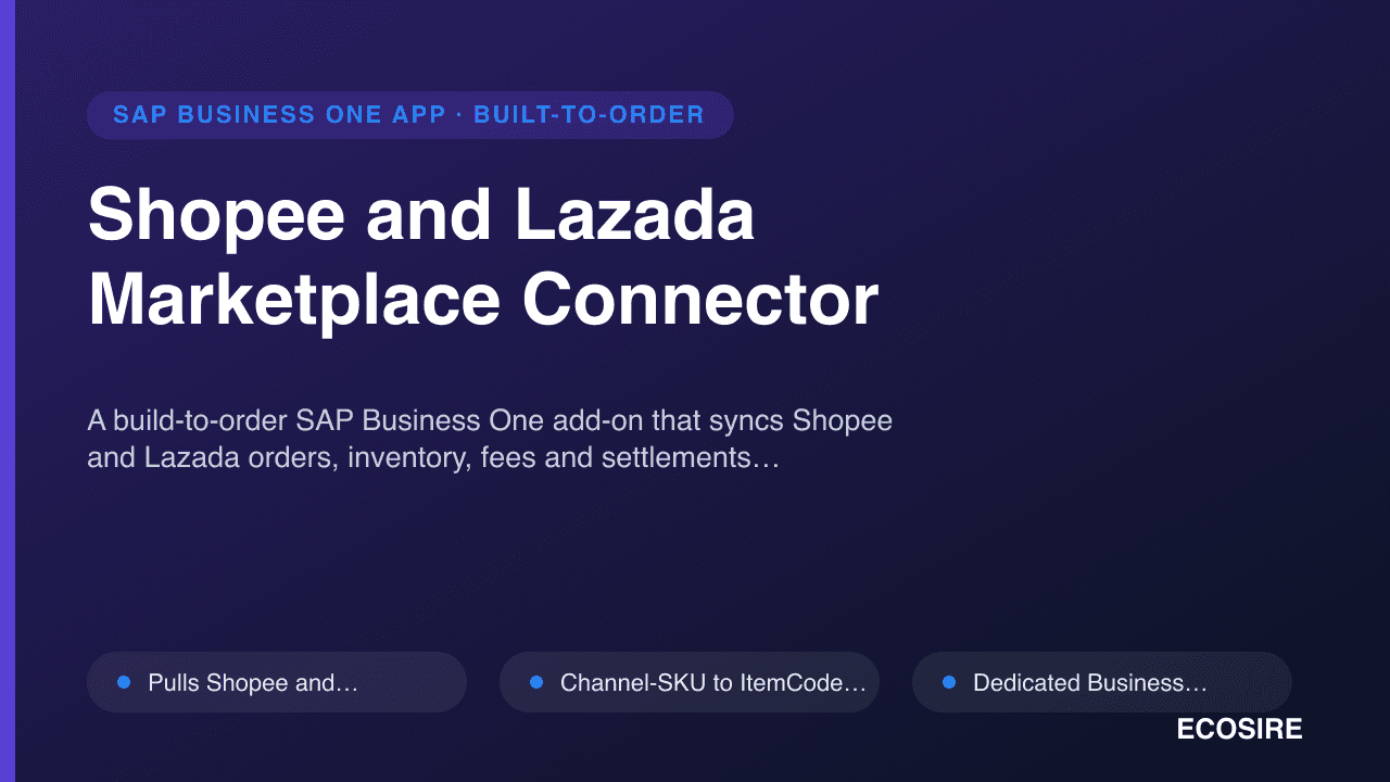 Shopee and Lazada Marketplace Connector
