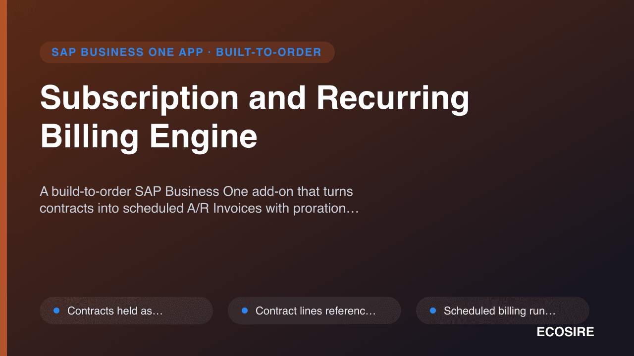 Subscription and Recurring Billing Engine